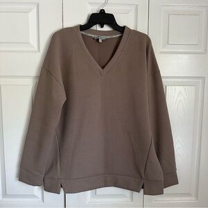 Marc New York Andrew Marc Sweater Womens X-Large Brown V Neck Pullover Casual